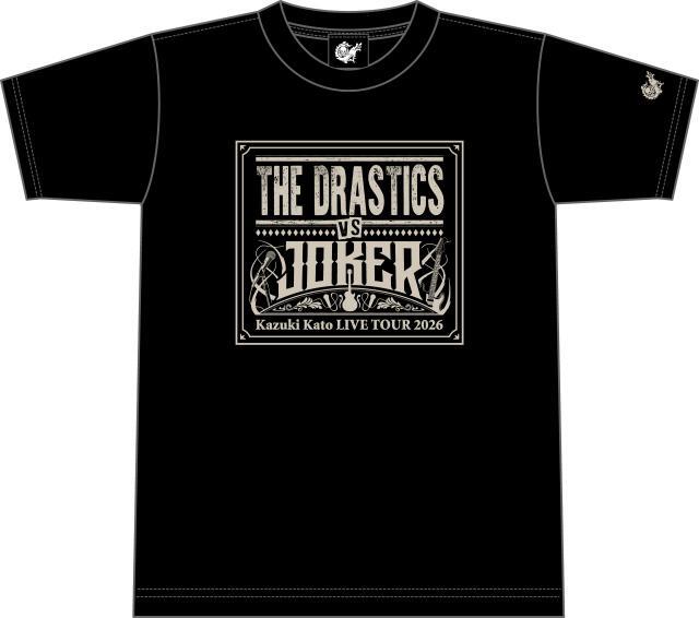 <p>Kazuki Kato LIVE TOUR 2026 ～THE Drastics VS JOKER～ロゴをプリント。</p>
<p>【素材】本体：綿100％／リブ：綿96％ ポリエステル４％</p>