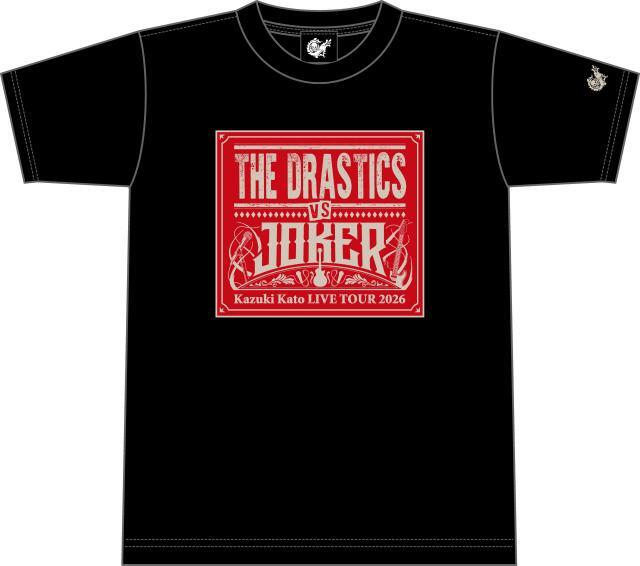 <p>Kazuki Kato LIVE TOUR 2026 ～THE Drastics VS JOKER～ロゴをプリント。</p>
<p>【素材】本体：綿100％／リブ：綿96％ ポリエステル４％</p>