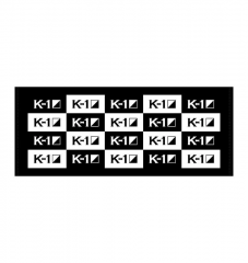 K-1ロゴフェイスタオル バックパネル柄 ブラック