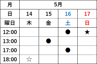 オリジナル・ミュージカル 『最強のふたり』大阪公演日程表