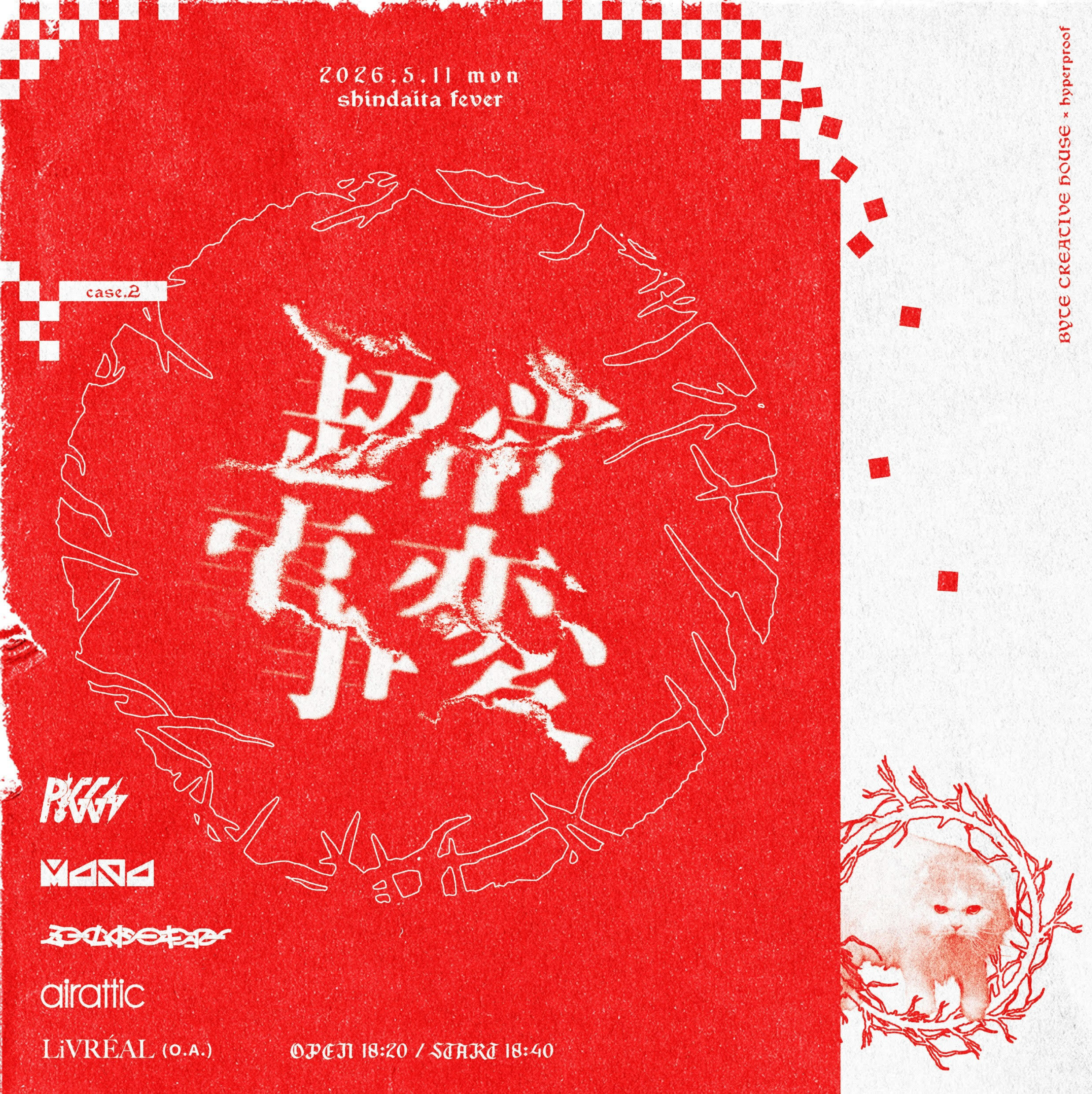 BYTE CREATIVE HOUSE × hyperproof   Presents,『超常事変 case,2』＠新代田FEVER